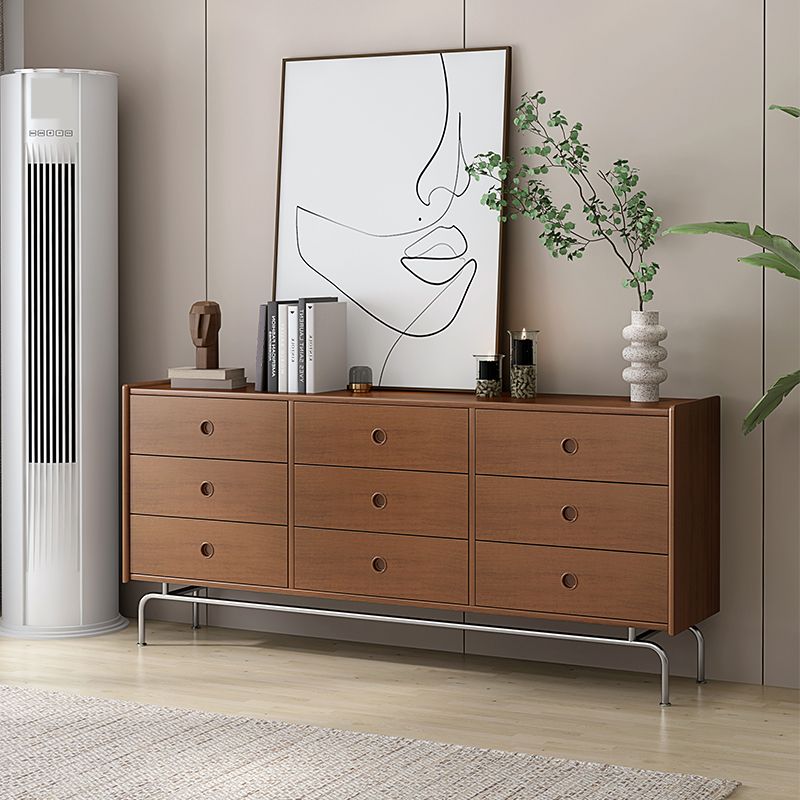 Modern Storage Chest Dresser Solid Wood Dresser with 5/6/9 Drawers
