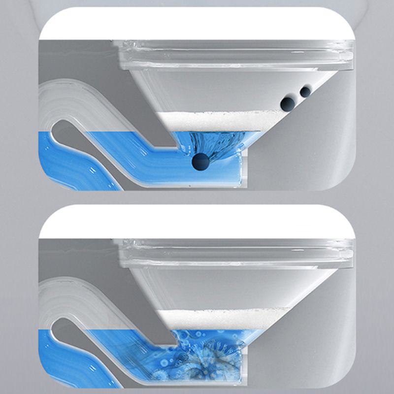 Modern White Flush Toilet Heated Seat Included Urine Toilet for Washroom