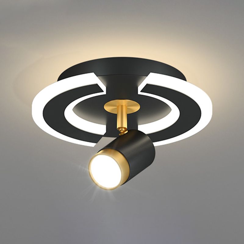 LED Flush Mount Light with Spotlights Modern Ceiling Lamp for Foyer Bedroom