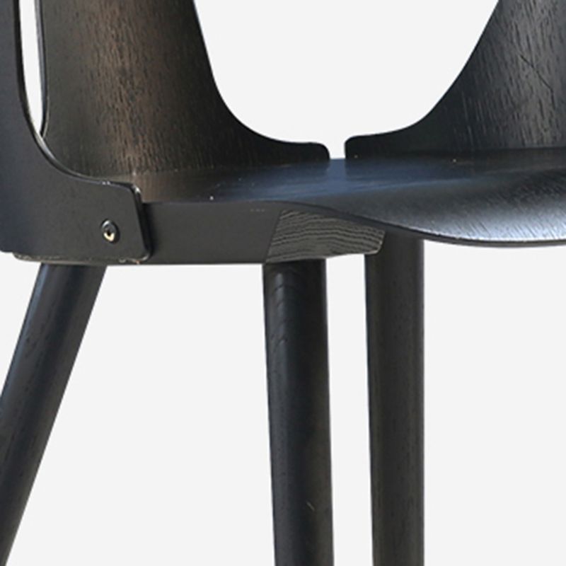Solid Wood Side Chair Fixed Back Lounge Chair for Living Room
