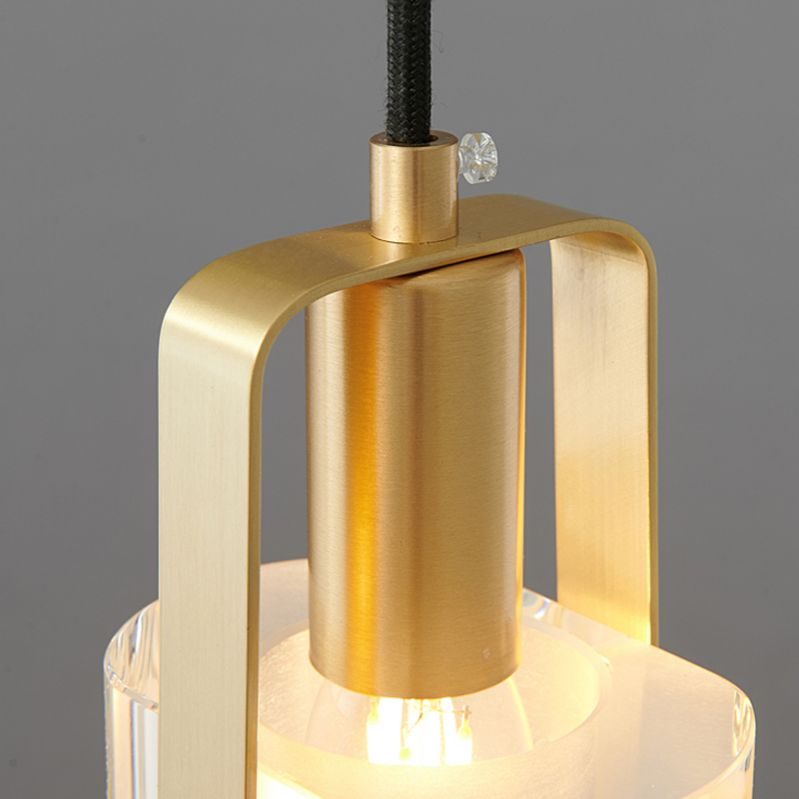 Geometric Suspension Pendant Modern Style Crystal 1 Light Down Lighting