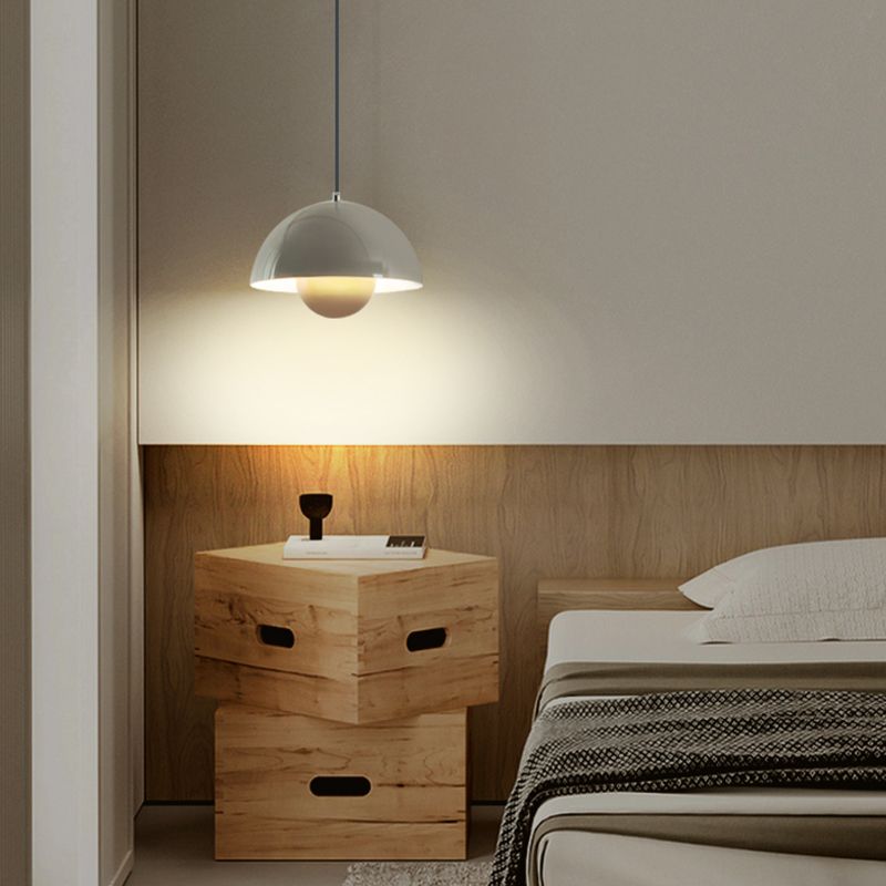 Modern Bud Shape Pendant Light Aluminum Colorful Hanging Pendant for Living Room