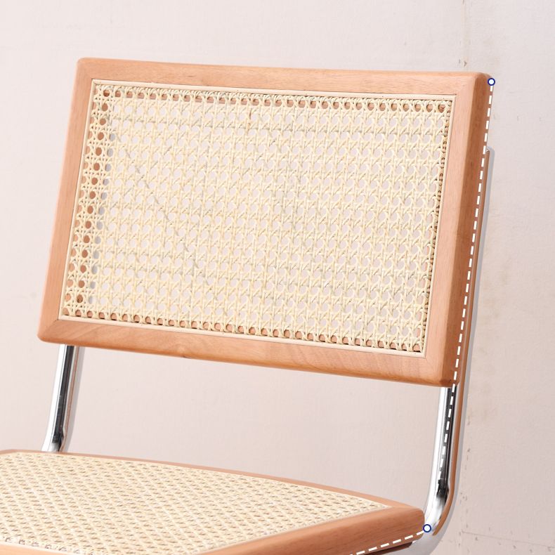 Contemporary Kitchen Dining Side Chair Metal Open Back Dining Side Chair