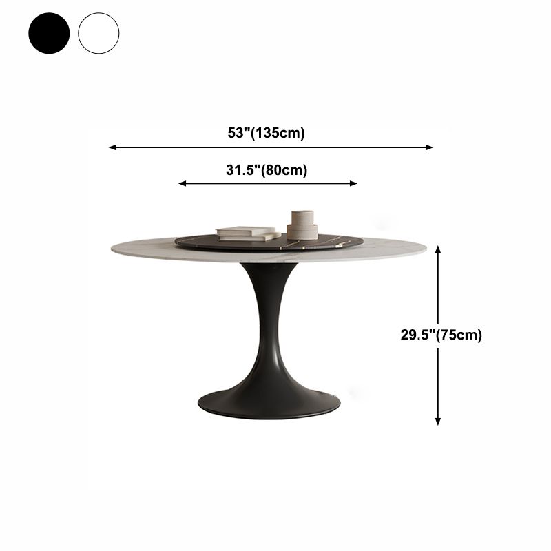 Mesa de comedor de tulipán redonda moderna de acabado mate para el hogar para el hogar