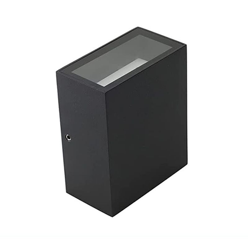 Square Shape Wall Lamp Modern Style Metal 2 Light Wall Light in Black/White