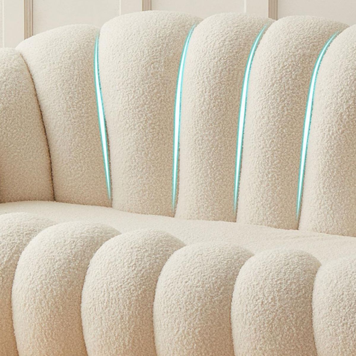 Contemporary Sofa with Sloped Arms 26.77" High Standard Sofa