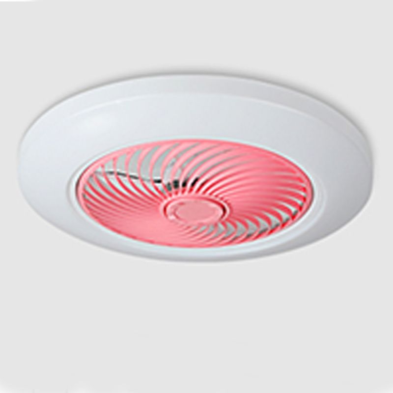 Modern Style Round Ceiling Fans Metal One Light Ceiling Light Fixture