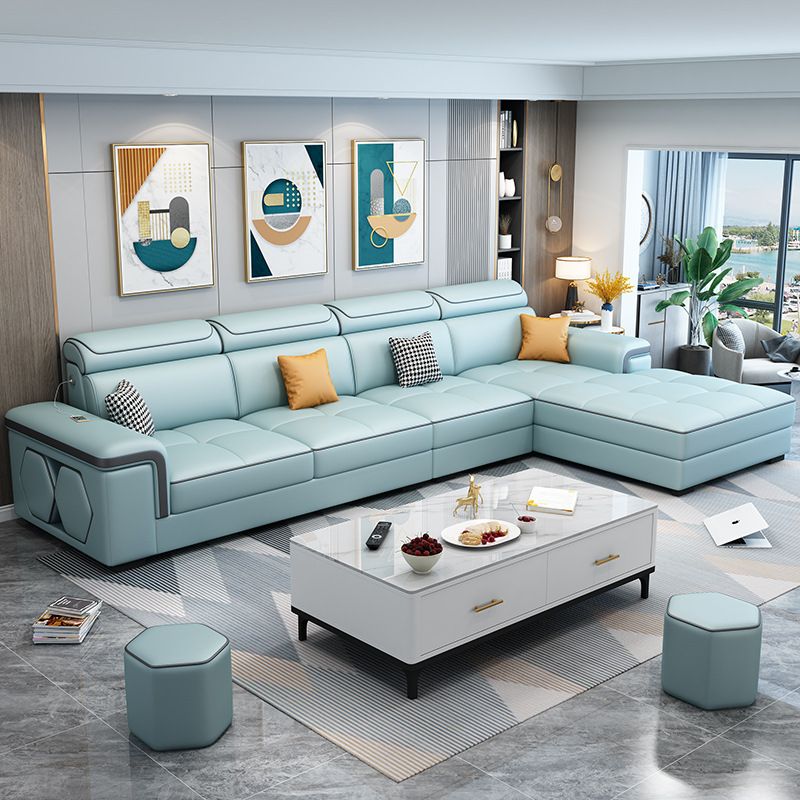 Modern 70"D L-shape Sectional Right Facing Sofa with Reversible Chaise for Living Room