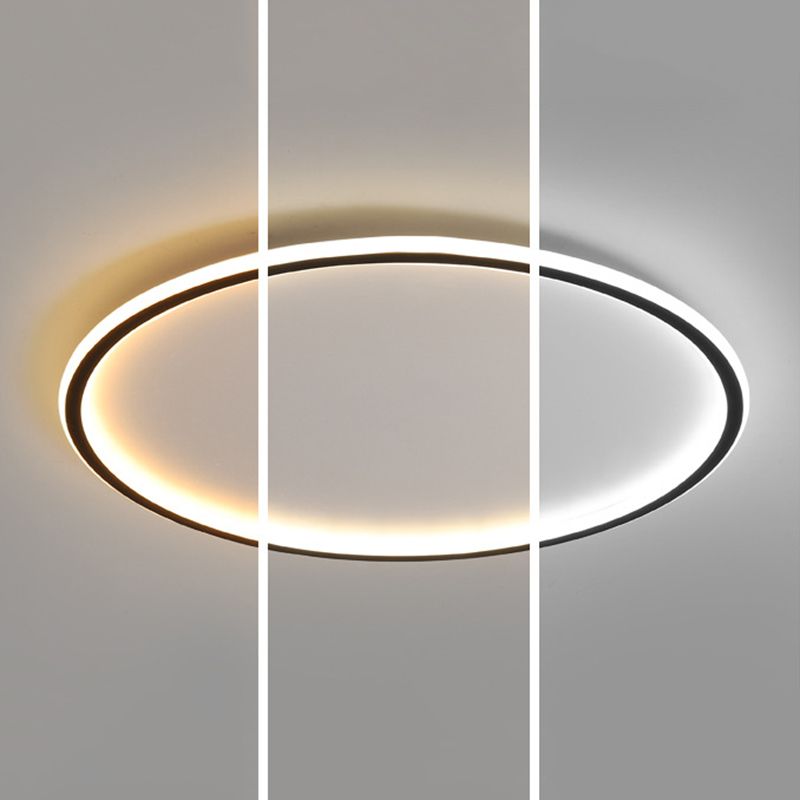 Modern Round Ceiling Light Metal 1-Light Flush Ceiling Lights