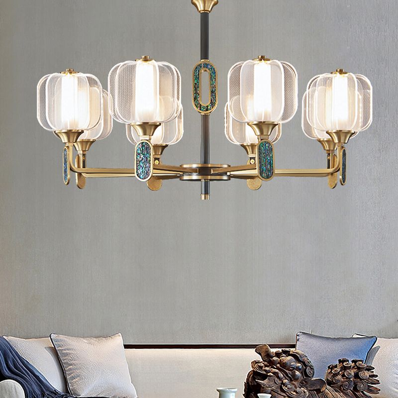 Multi -licht cilindrische tak hangende lichten moderne stijl acrylhangende verlichting