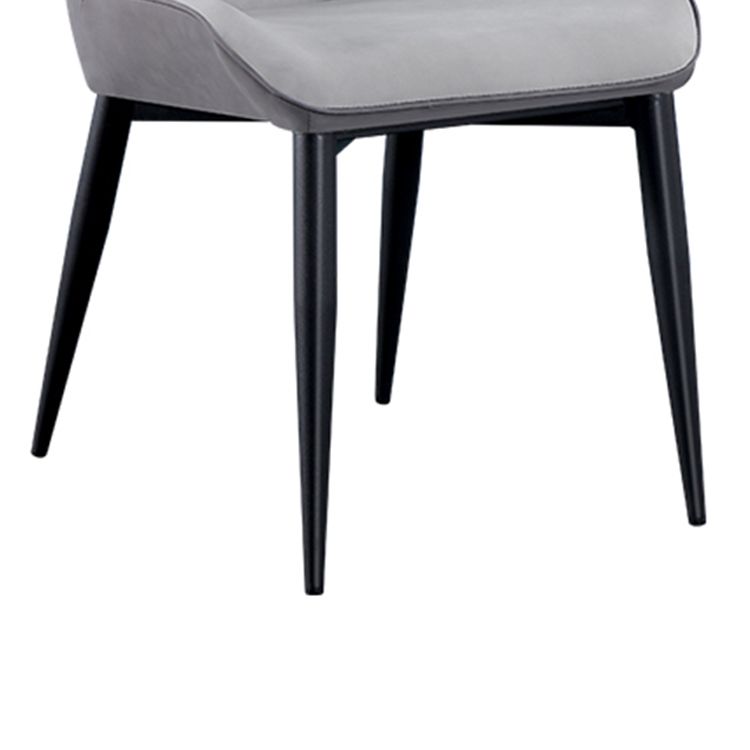 Contemporary Style Chair Kitchen Arm Side Chairs with Metal Legs