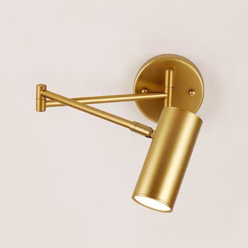1 Light Cylinder Wall Mounted Lamp Contemporary Metal Wall Lighting Ideas