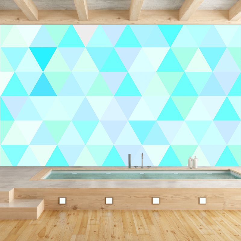 Extra Large Stripe Mural Eco-friendly Illustration Style Wall Art for Home Decor