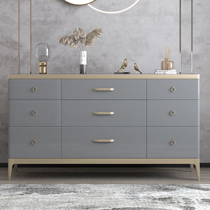 Glam Storage Chest Dresser Wooden Storage Chest with Drawers