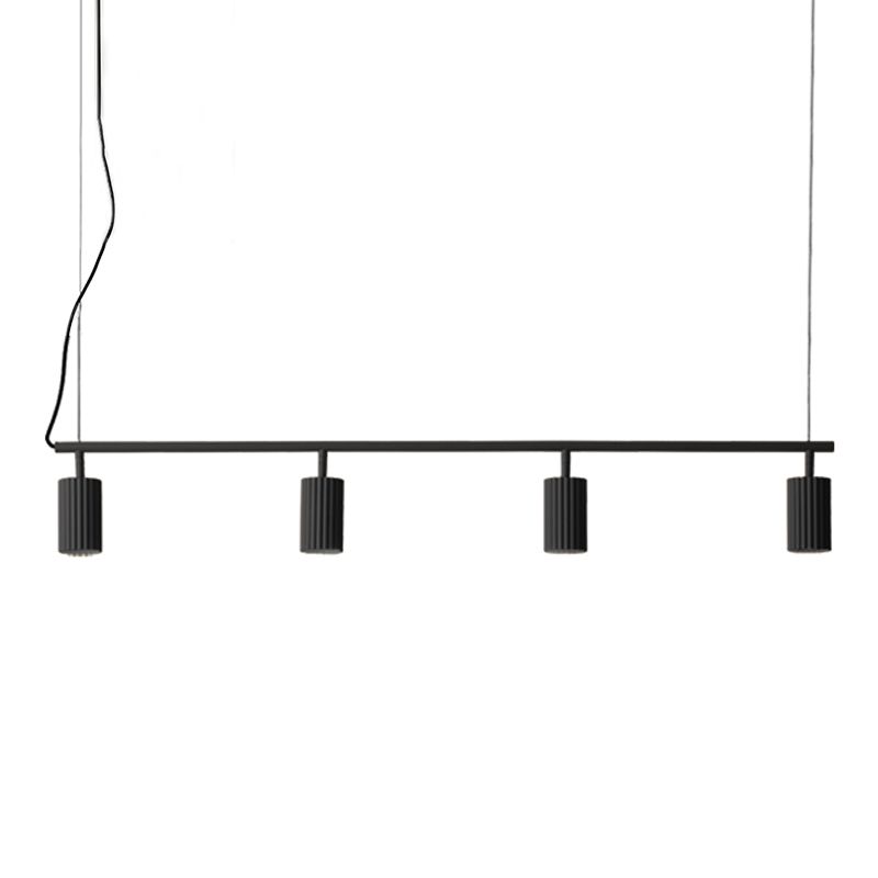 Moderne stijl cilinder eiland verlichtingsarmaturen metaal 4 lichte hanglamp armaturen
