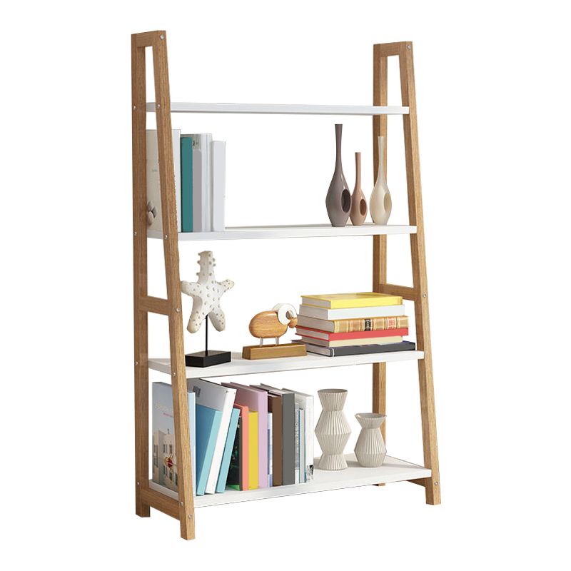 Open Back Bookshelf Contemporary Style Bookcase for Study Room Office