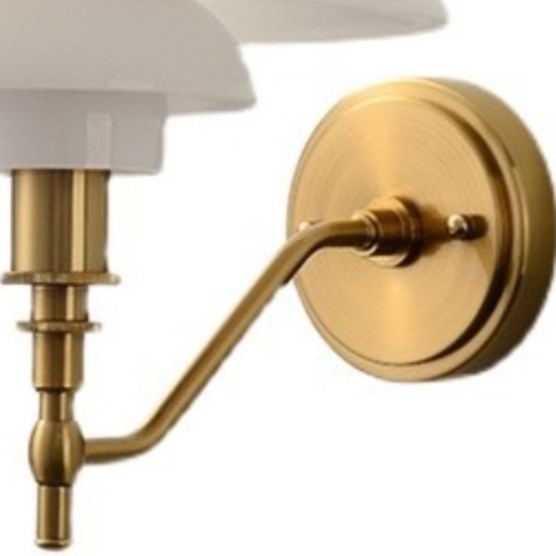 Metal/Glass Wall Light Industrial Polish Finish Lighting for Home