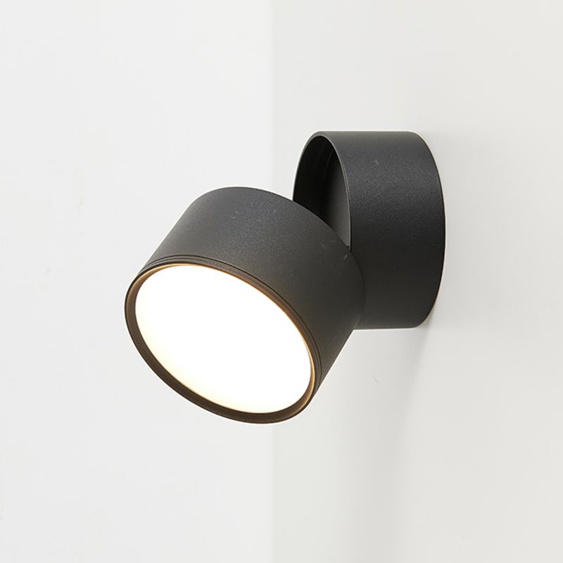Modern Simple Aluminum Wall Light Cylinder Shape Rotatable Wall Lamp for Living Room