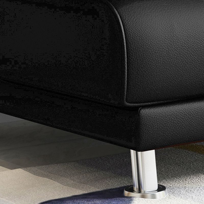 Faux Leather Pillow Top Arm Loveseat with Foldable and Wear-resisting for Living Room