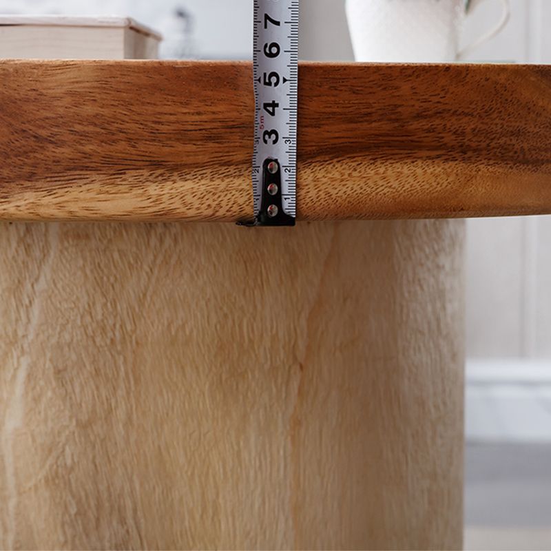 Pedestal Coffee Table Solid Wood Tray Top Coffee Cocktail Table