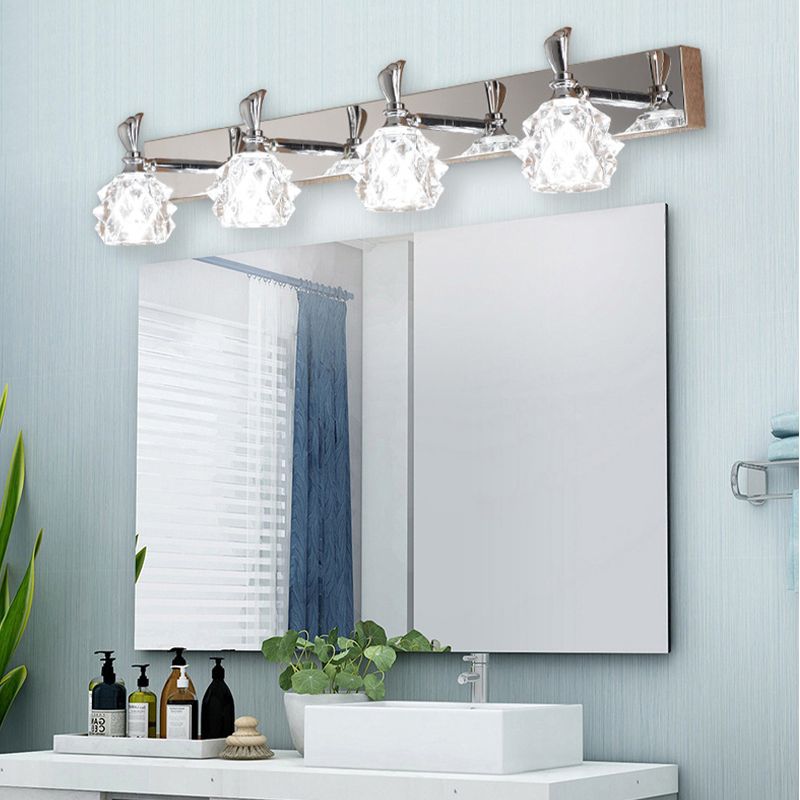 Contemporary Vanity Light Simple Glass Mirror Lighting Fixtures for Washing Room