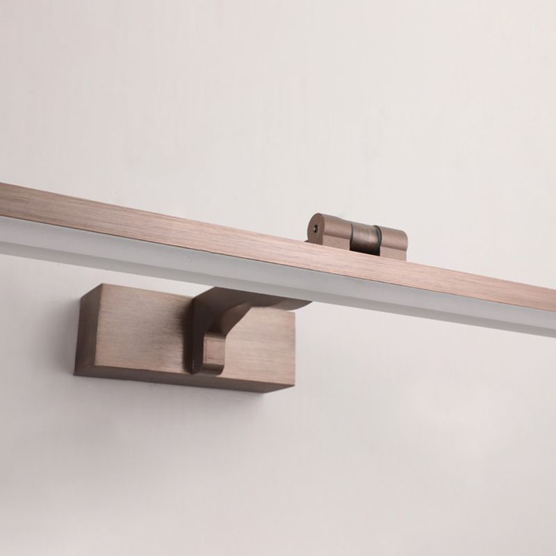 Simplicité Métal Miroir Straight Light Modern Aluminium 1 Applexion murale légère pour salle de bain