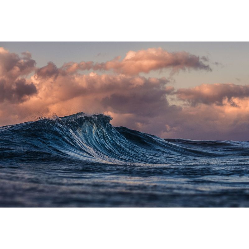 Environment Friendly Resistant Mural Wallpaper Sea Wave Living Room Wall Mural