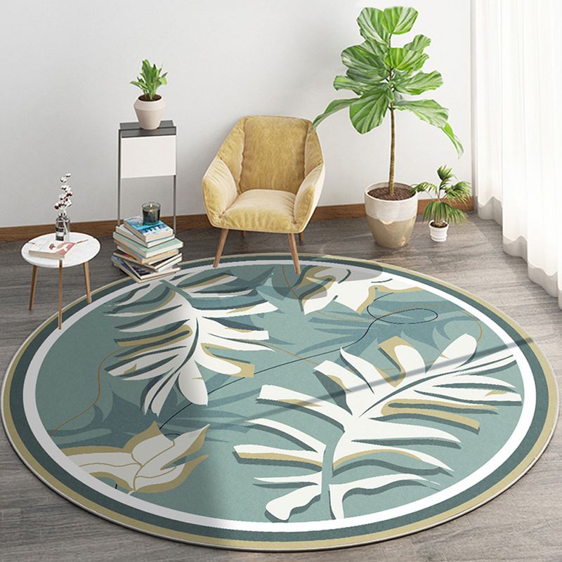 Nordic Modern Rug Rainforest Polyester Rug Washable Rug for Living Room