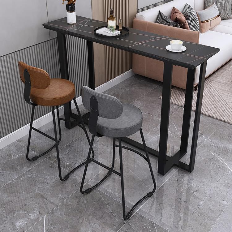 Modern Stone Bar Table Set 1/2/3 Pieces Rectangle Pub Dining Set