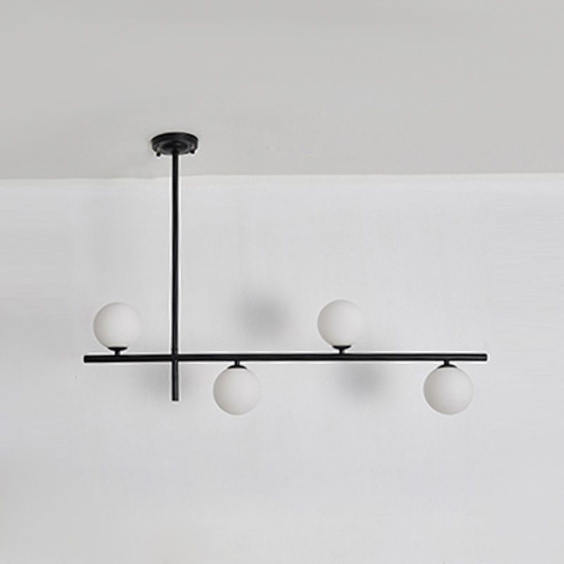 Pendants contemporains Sphère Glass Island Chandelier pour la cuisine