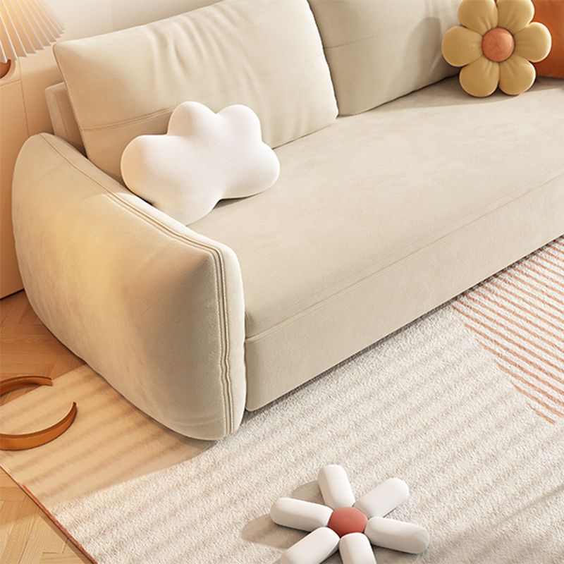 Modern Futon Sofa Bed 30.31" Wide Fabric Storage Futon with Mattress