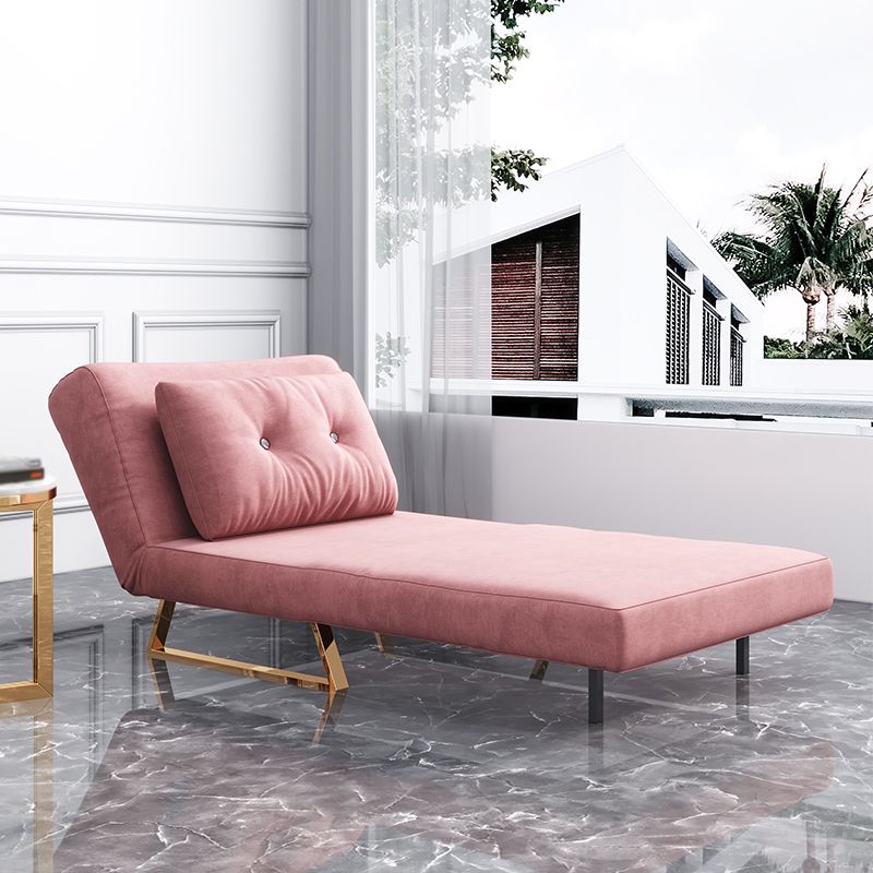 Glam Velvet Sleeper Sofa 31.49" Wide Pink Sofa Bed with Pillow Back