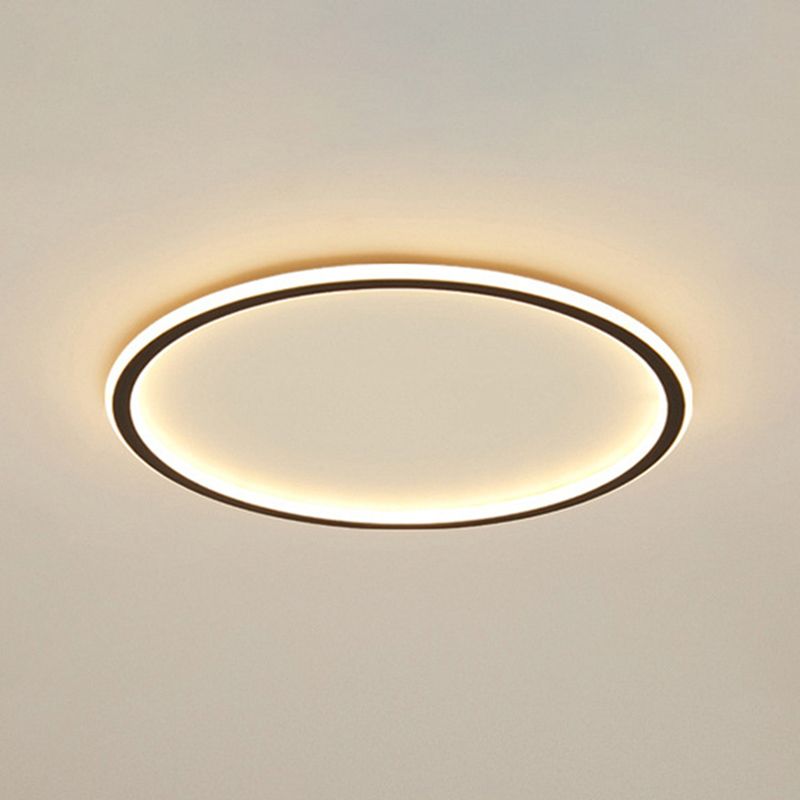 Geometrische Metall-Unterputz-Deckenleuchte, moderne LED-Unterputz-Beleuchtung in Schwarz