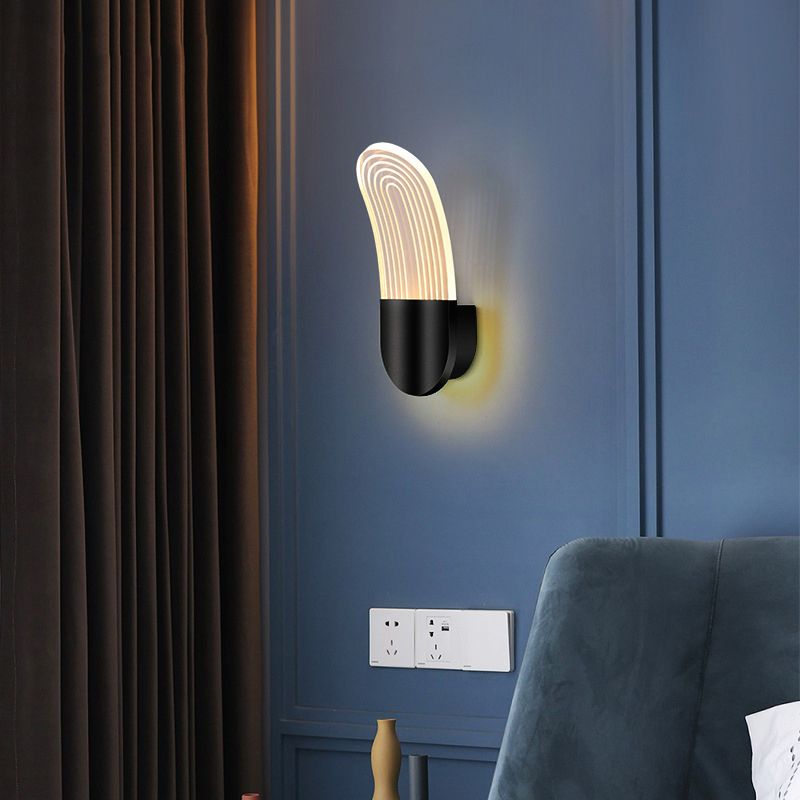 Modern Unique Shape Wall Light Fixture 1 Light Wall Mounted Lighting