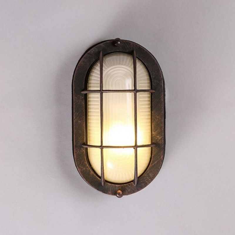 Industrial Style Aluminum Vanity Light Ellipse Shape Vanity Lamp for Shower Room