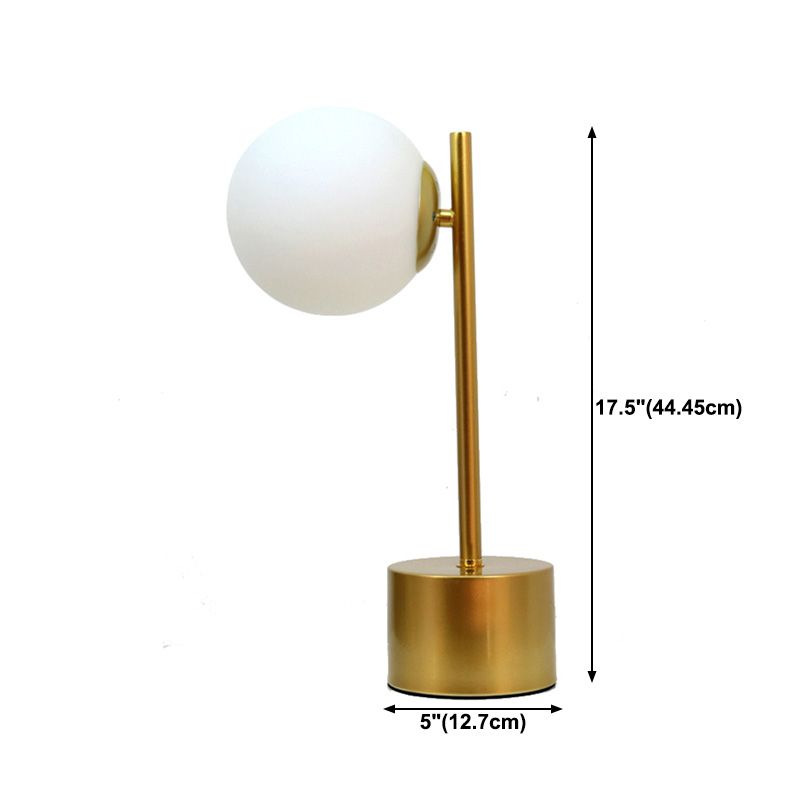 Modern Style Spherical Night Table Lamp Glass One Light Table Light