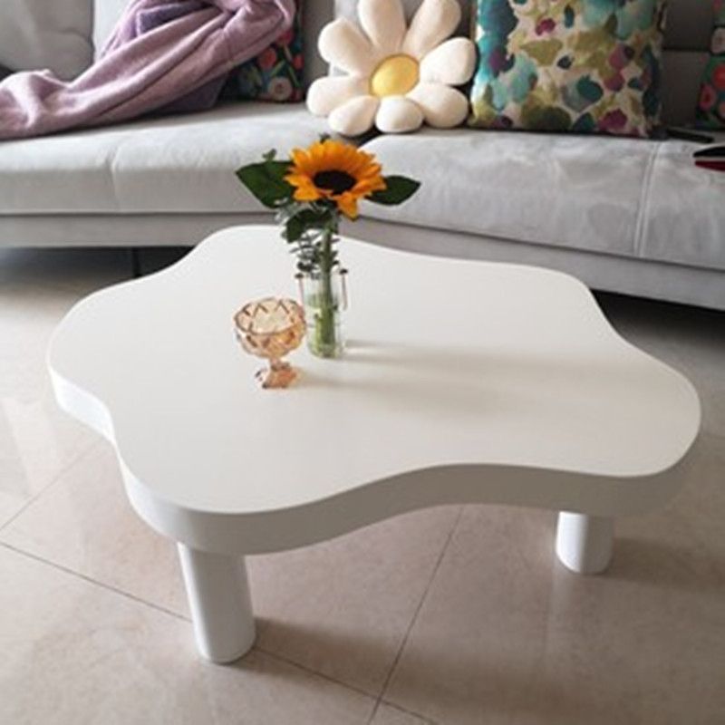 Nordic 3 Legs Cocktail Table Solid Wood Geometric Single Coffee Table