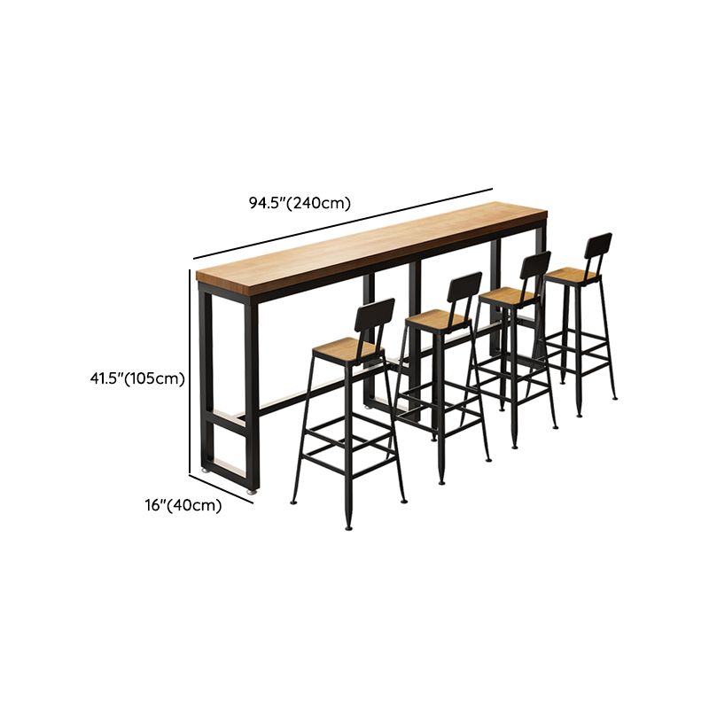 3/4/5/6 Pieces Counter Height Pub Set Industrial Rectangular for Living Room