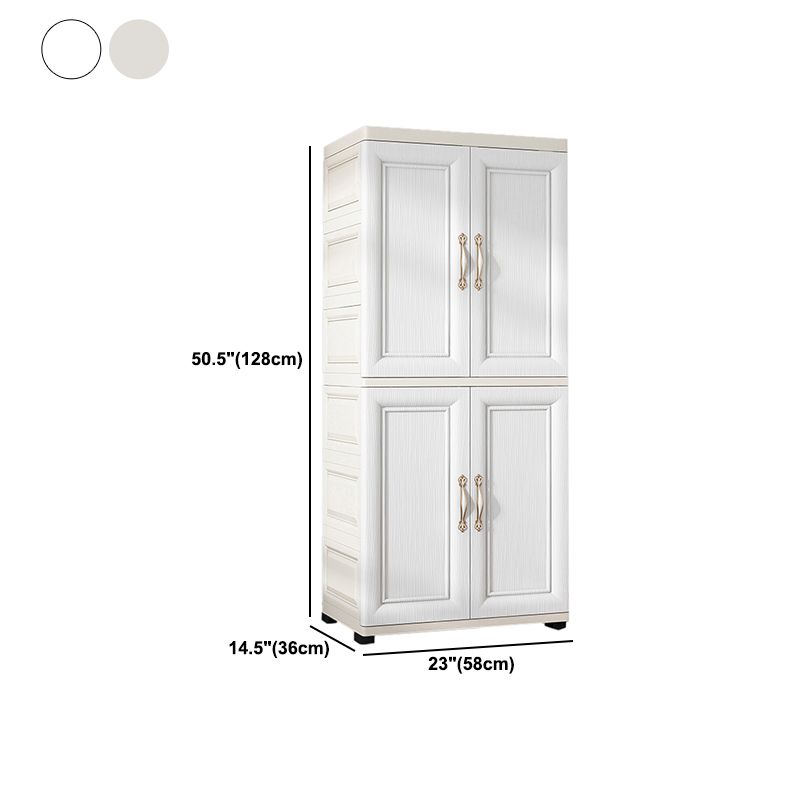 Plastic Storage Cabinet for Bedroom Modern Hinged Door Cabinet