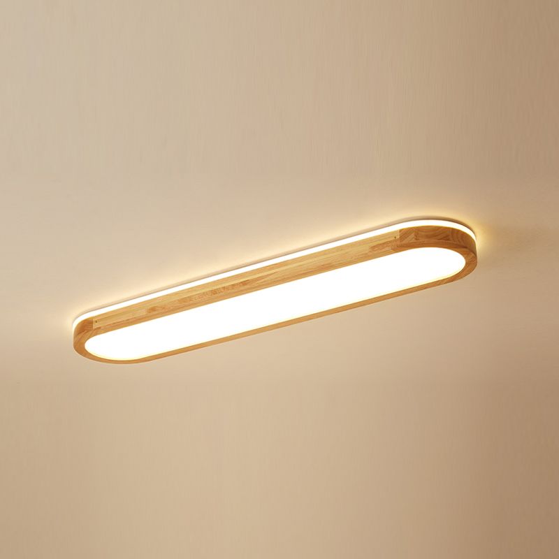 Luminaires de plafond encastrés modernes en bois, luminaires montés au plafond pour le salon