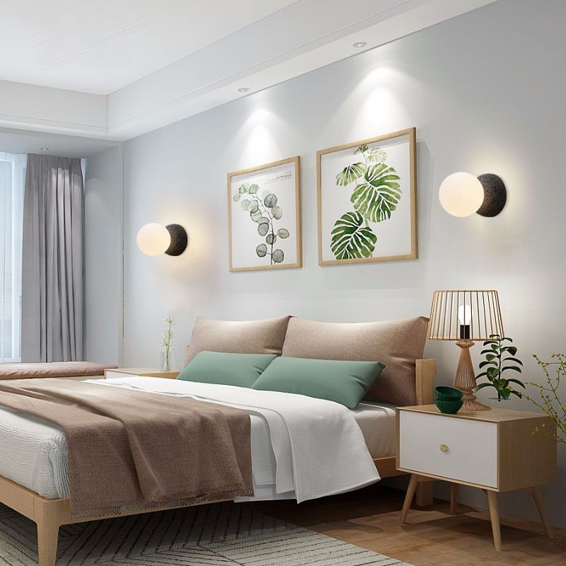 Modern Style Sphere Wall Light Sconces Glass 1 Light Wall Lighting Ideas