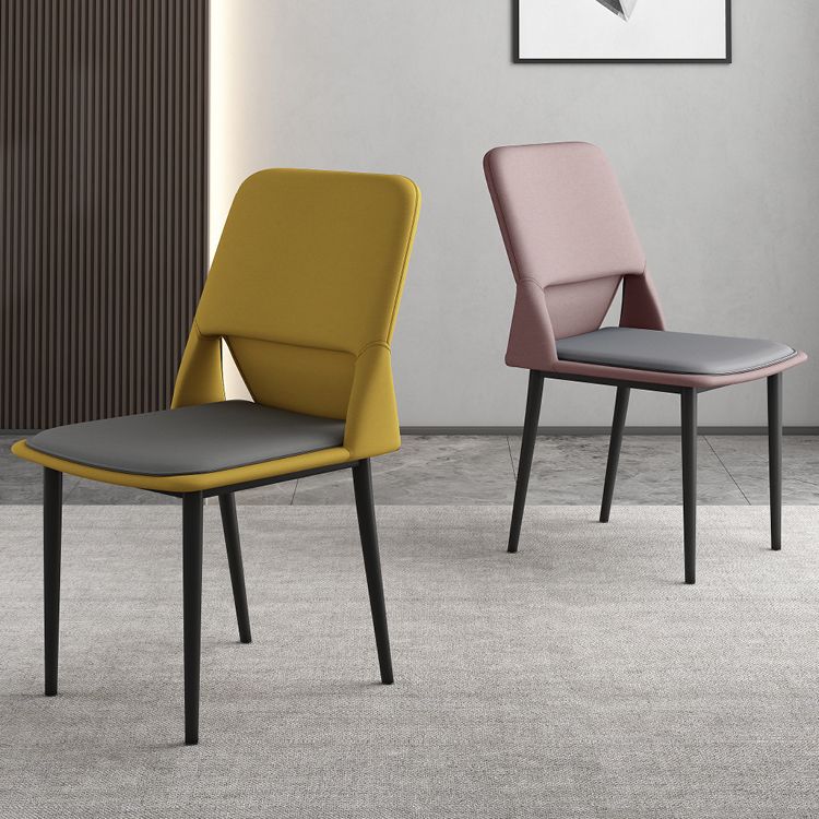 Industrial Metal Dining Room Chairs Open Back Dining Side Chairs for Restaurant