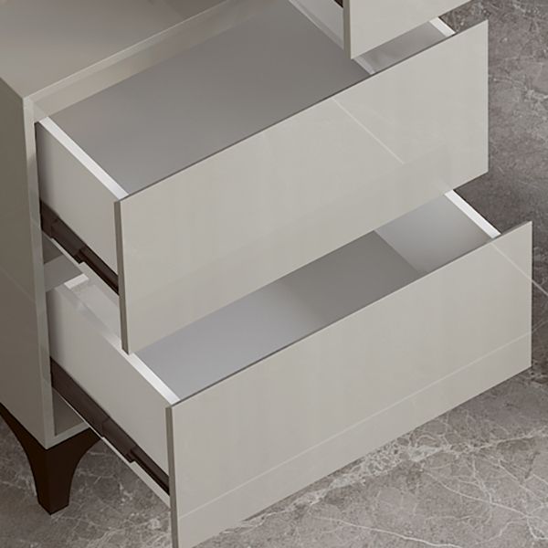 Contemporary Gray Makeup Table With Drawers 14.96 W x 29.52" H for Bedroom