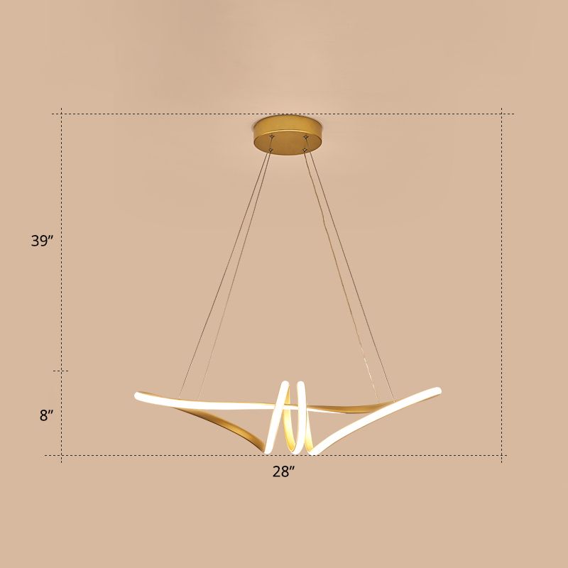 Finitura oro Twist Island Minalismo Minimalismo Light Metal Cipant Light per il ristorante