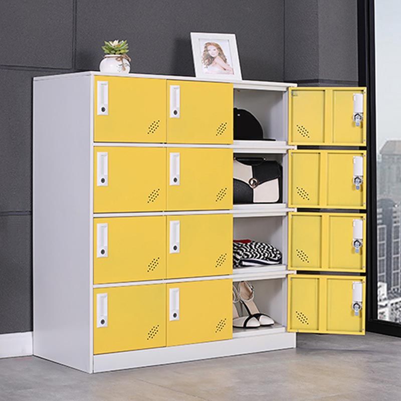 Non-Hanging Armoire Contemporary Metal Storage Cabinet for Home
