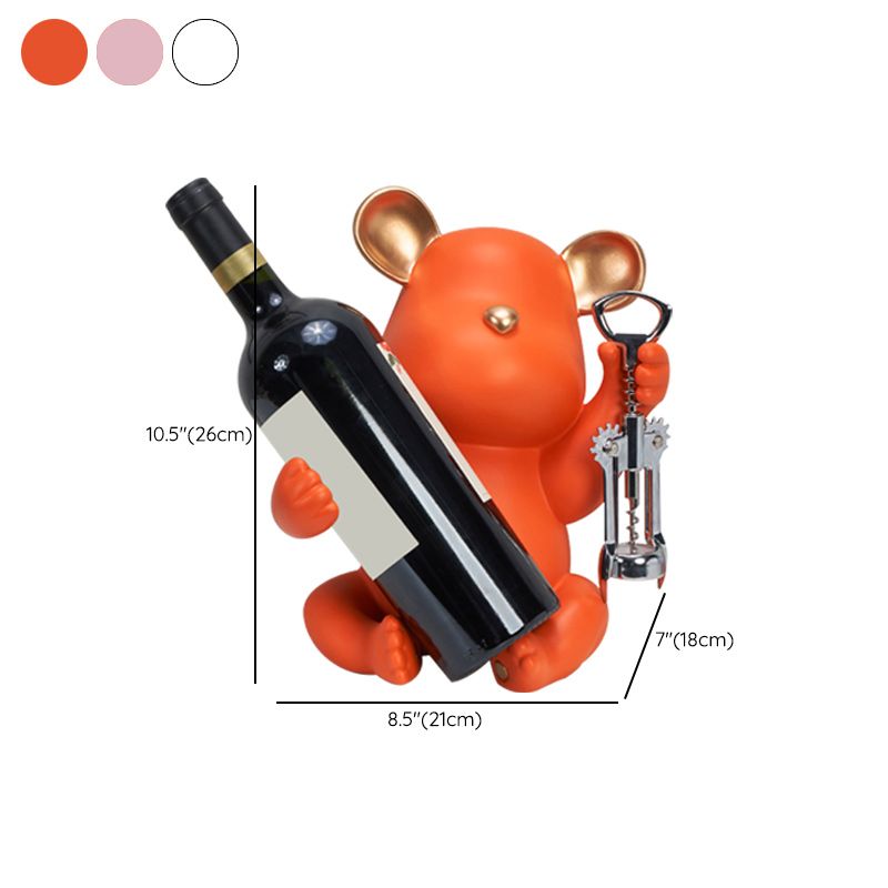 Glam Tabletop Bottle Holder Resin Wine Bottle Rack for Parlor