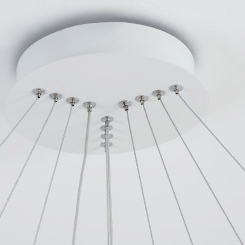 Moderne eenvoudige led hangende kroonluchter licht acrylhangende hanglampen voor eetkamer