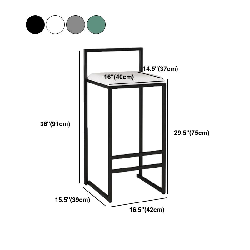 Contemporary Jewelry Shop Footrest Counter Stool Matte Finish Velvet Barstool