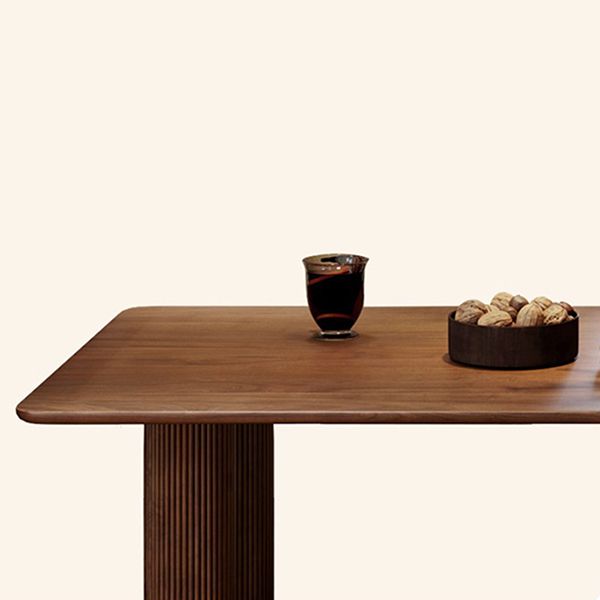 Mesa de comedor contemporánea de madera sólida Tapa de madera de pino de pino para el hogar
