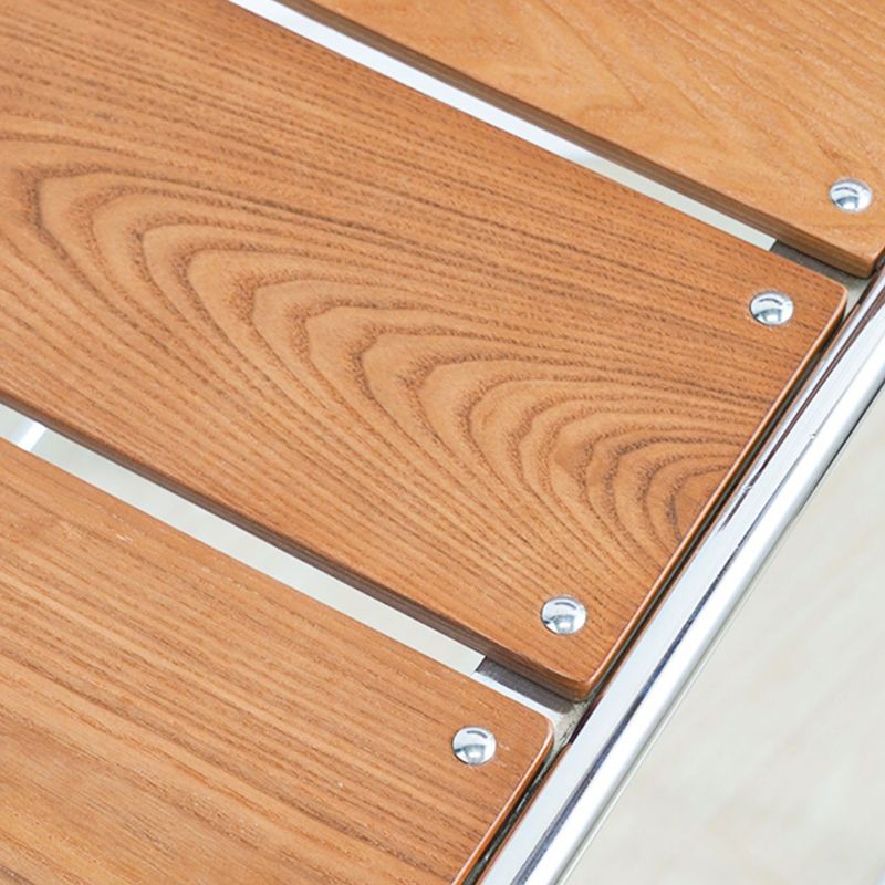 Modern Armless Backrest Counter Stool Iron Bar Stool with Wooden Seat and Pedal for Cafe